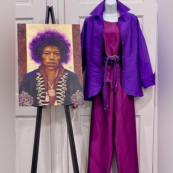 Connie Robertson vintage purple silk jacket - Picture 10 of 11
